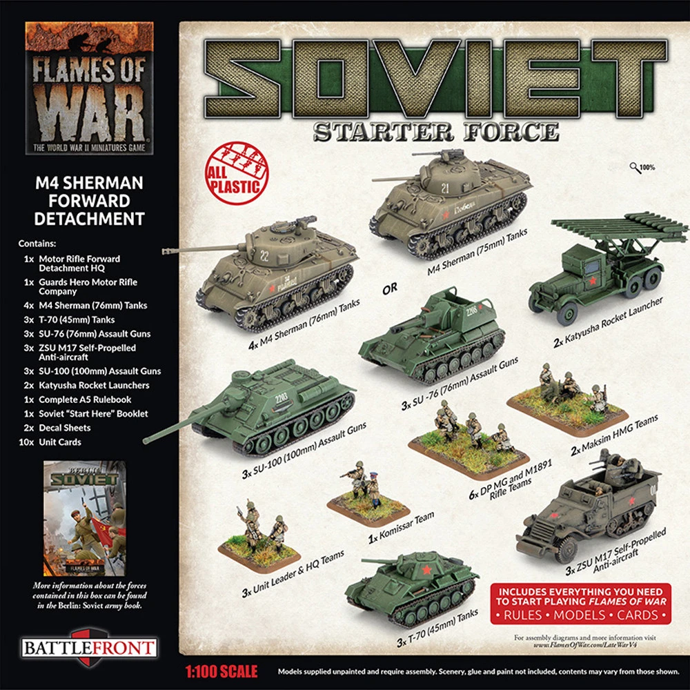 Flames Of War WW2: Soviet Starter Force - M4 Sherman Forward Detachment - Image 2